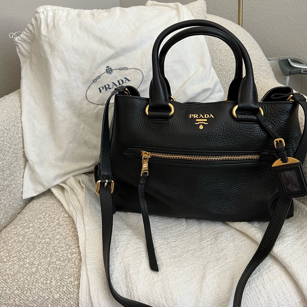 Prada Large black leather bag